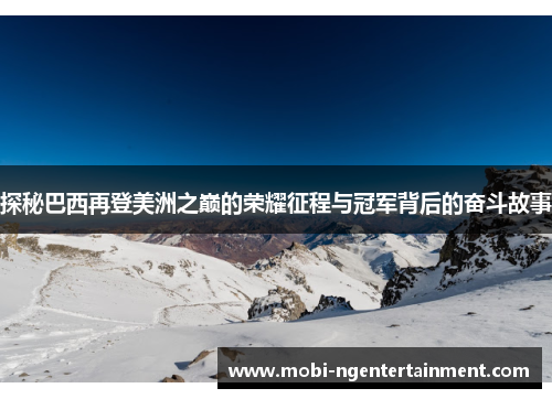 探秘巴西再登美洲之巅的荣耀征程与冠军背后的奋斗故事